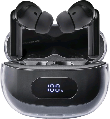 INTENSO BUDS PLUS T310AE CUFFIE AURICOLARI STEREO IN-EAR TRUE WIRELESS BLUETOOTH CON CANCELLAZIONE ATTIVA DEL RUMORE ENC CHIAMATE E MUSICA USB-C NERO